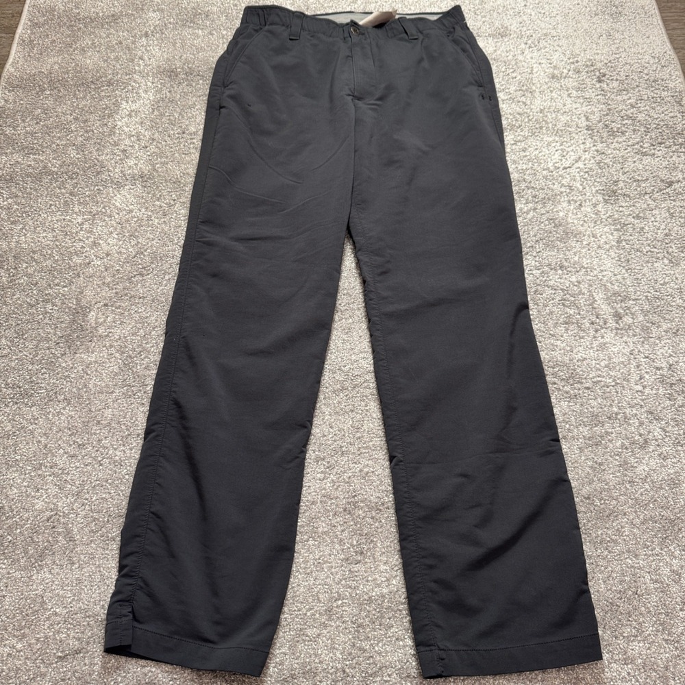 Under Armour Pants Mens 36 Black Nylon Performance Golf Activewear Golfer 32x32